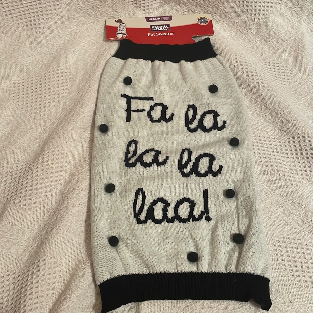 NWT Pet Holiday Sweater - Size Medium